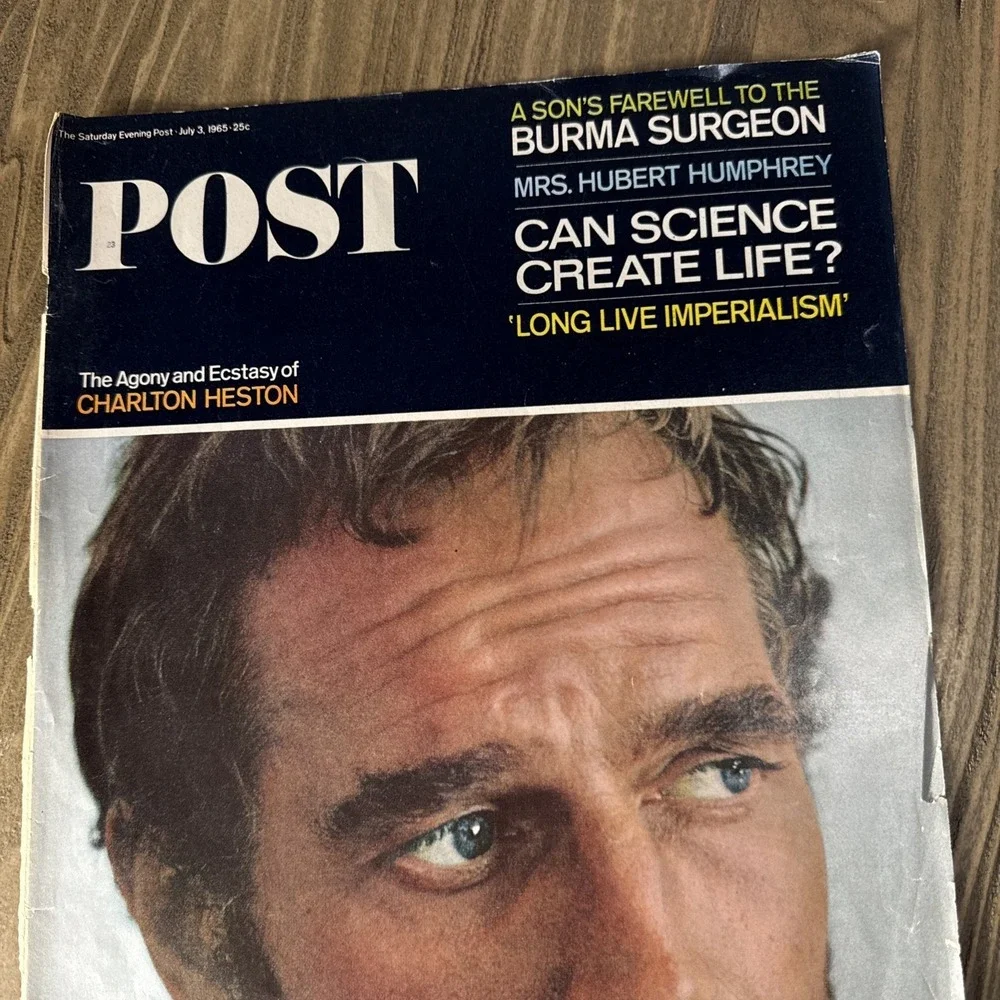 LIFE & Saturday Evening Post Magazine Covers Only 1961 1965 Gable Heston Lot 2‎